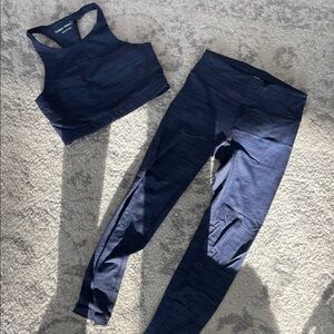 Outdoor Voices Blue Leggings and Top Set